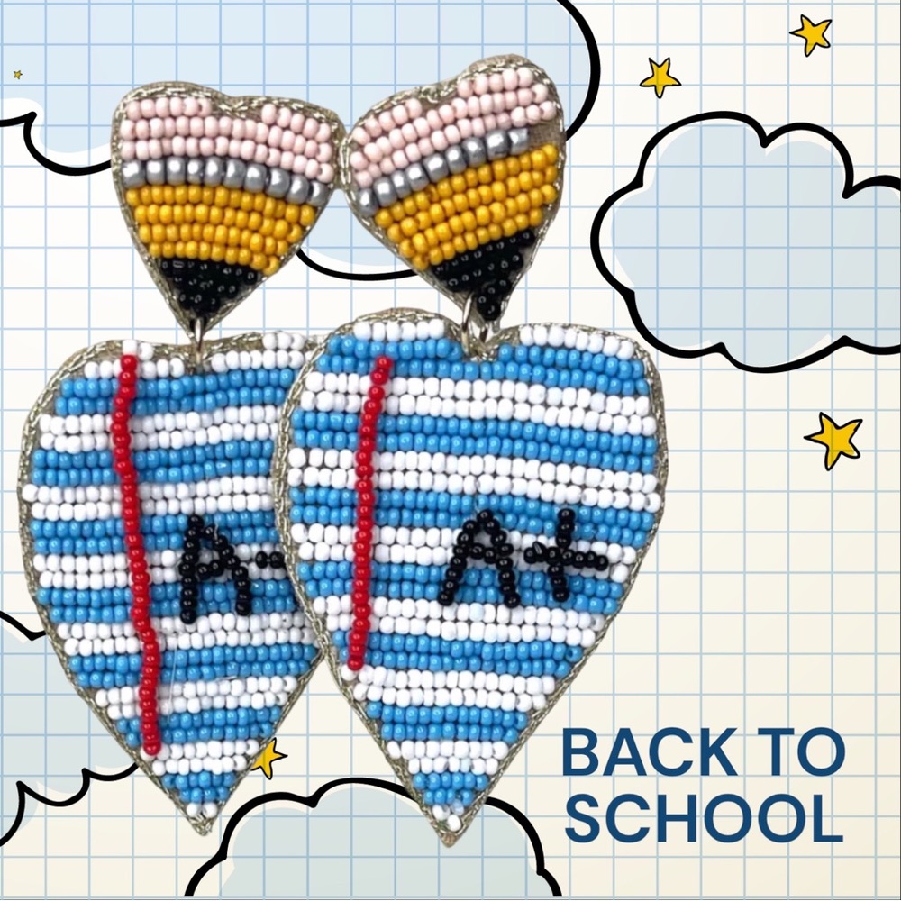 A+ School Theme Acrylic Earrings